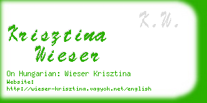 krisztina wieser business card